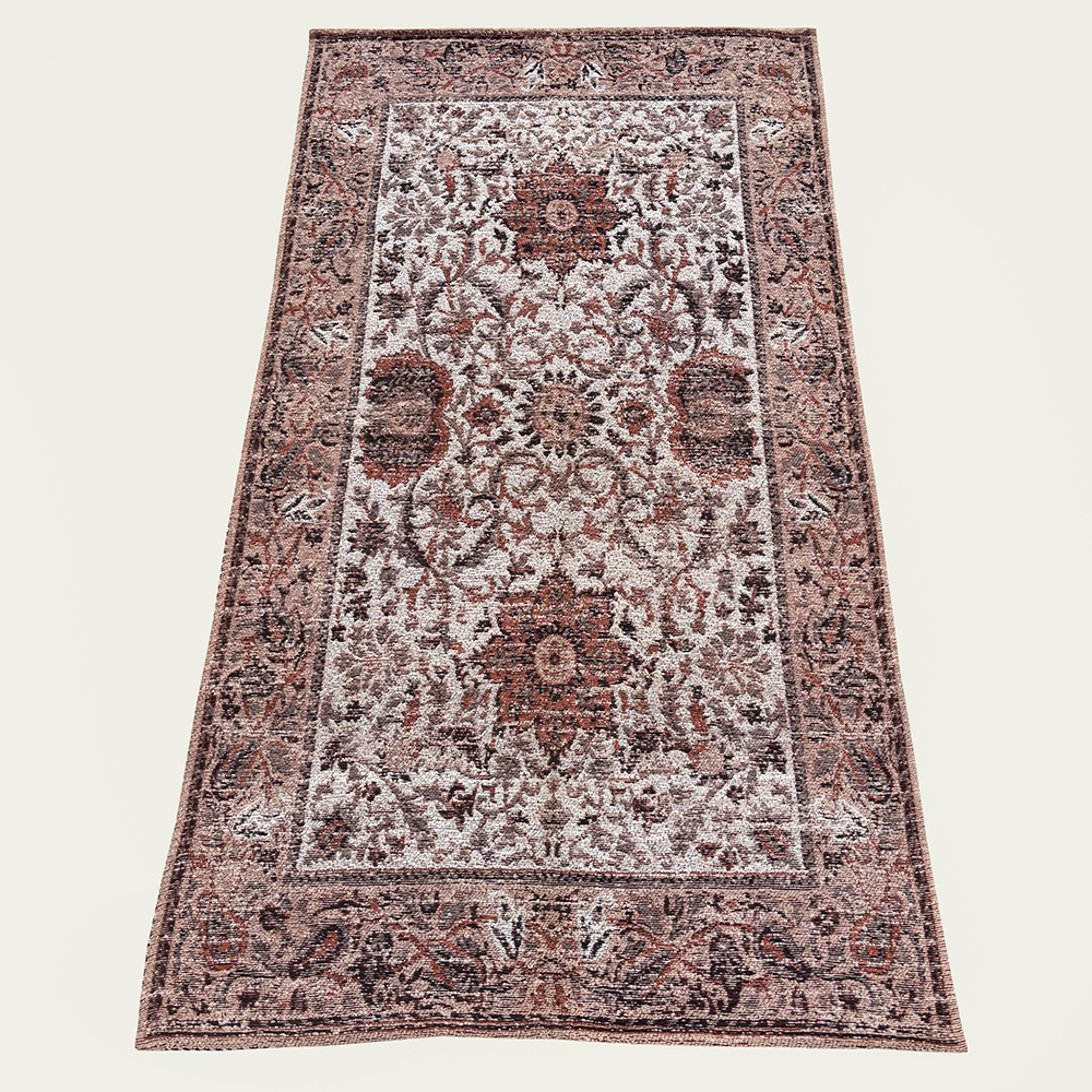 Handmade Red And Multicolor Synthetic Fibre Vintage Dhurrie